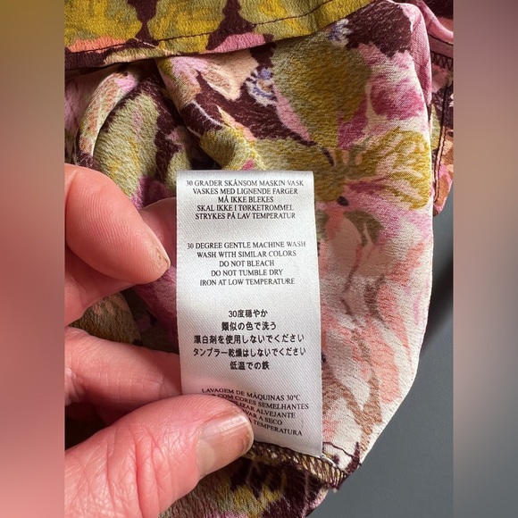 BY TIMO Maroon and pink floral ruched maxi dress size XS.‎ - Picture 13 of 16